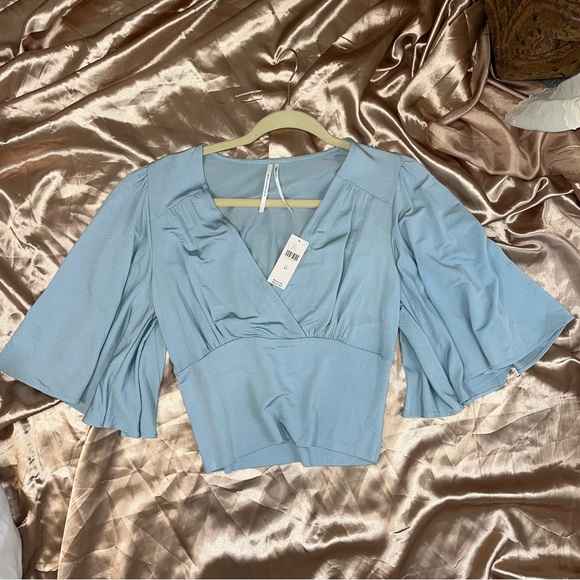 Draped V-Neck Top by Anthropologie - Picture 2 of 12